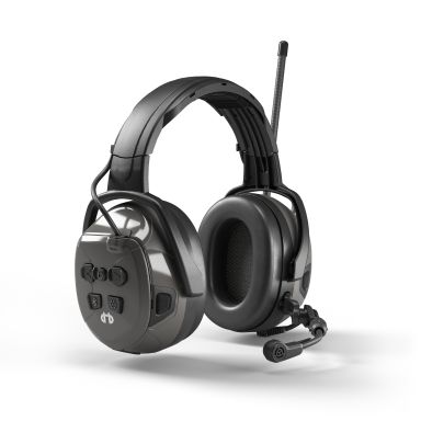 Hellberg Synergy DR Hörselskydd med hjässbygel, Bluetooth, radio, medhörning