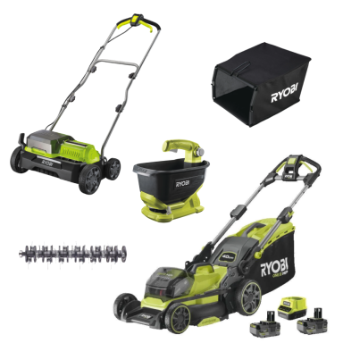 Ryobi RY18LMX40B+RY18SFX35A+RAC821+RAC822+OSS1800 Trädgårdspaket