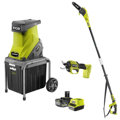 Ryobi RSH2545B+OPP1820+RY18SCXA+RC18120 Trädgårdspaket