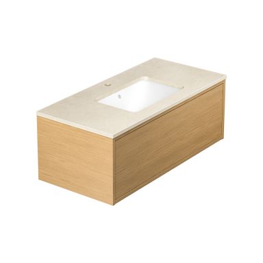 Gustavsberg Ducentic GB71DCVU10ARCC1100 Allaskaappi 100 cm, vaalea tammi/beige kivi, 1 hanareikä