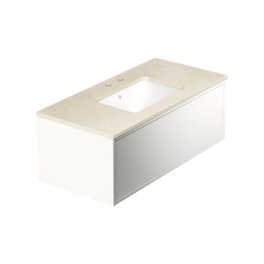 Gustavsberg Ducentic GB71DCVU10DHCC1200 Kommodepakke 100 cm, hvid/beige sten, 2 blandingshuller