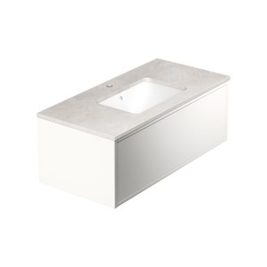 Gustavsberg Ducentic GB71DCVU10DHSG1100 Kommodpaket 100 cm, vit/grå sten, 1 blandarhål