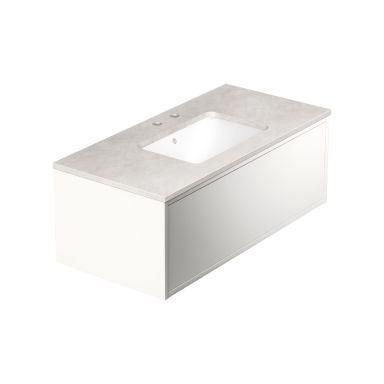 Gustavsberg Ducentic GB71DCVU10DHSG1200 Kommodpaket 100 cm, vit/grå sten, 2 blandarhål