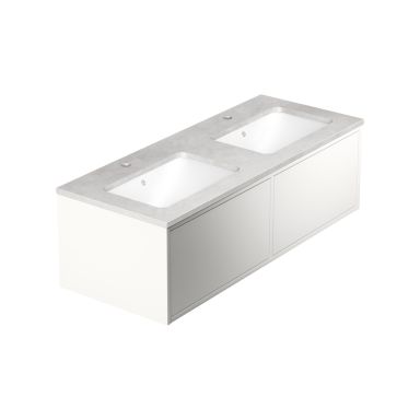 Gustavsberg Ducentic GB71DCVU12DHSG2100 Kommodpaket 120 cm, vit/grå sten, 2 hoar