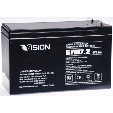 Vision 6FM7,2F2 Batteri 12V, 7,2 Ah