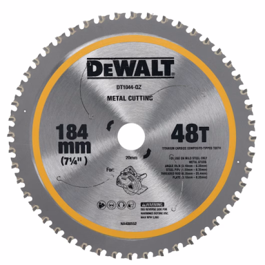 Dewalt DT1044-QZ Pyörösahanterä metallille, 184 mm x 20 mm x 48T