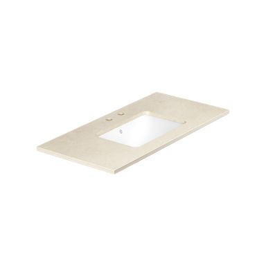 Gustavsberg Ducentic GB71DCWT10CC12 Benkplate 100 cm, beige, 1 hull, 2 blandebatterihull