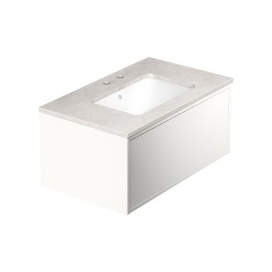 Gustavsberg Ducentic GB71DCVU80DHSG1200 Kommodpaket 80 cm, vit/grå sten, 2 blandarhål