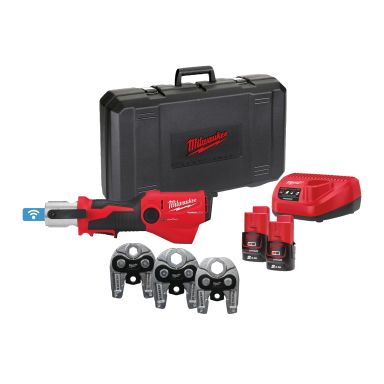 Milwaukee M12 One HPT-202C GM-SET Pressverktyg med batterier och laddare