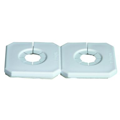 Purus Duo-Täck Täckbricka för dubbla rör, delbar, vit