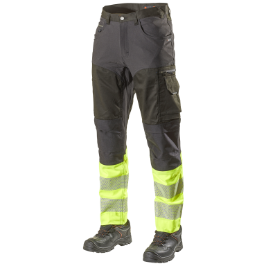 L.Brador 1073PB Servicebyxa svart/hi-vis gul, klass 1