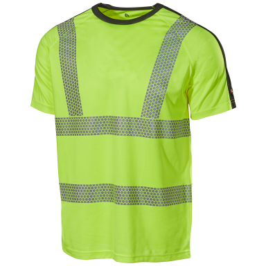 L.Brador 6120P T-shirt svart/hi-vis gul, klass 2