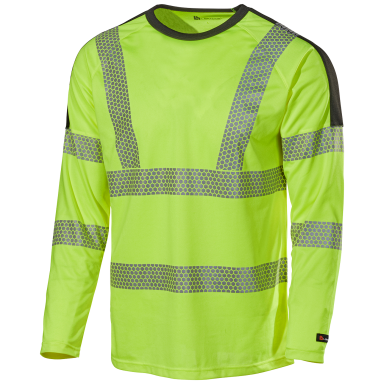 L.Brador 6121P T-shirt svart/hi-vis gul, klass 2