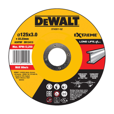 Dewalt DT43911-QZ Kapskive 125x3x22,23 mm