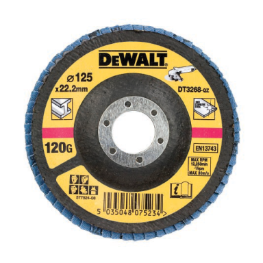 Dewalt DT3268-QZ Lamellslipeskive 125 mm, vinklet