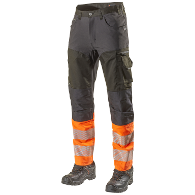 L.Brador 1073PB Servicebyxa svart/hi-vis orange, klass 1
