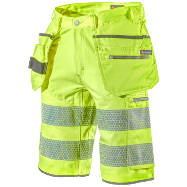 L.Brador 1475PB Varselshorts hi-vis gul, klass 2