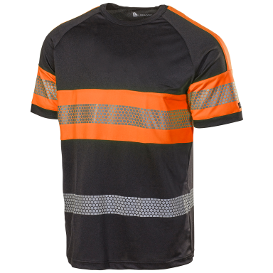 L.Brador 6110P T-shirt svart/hi-vis orange, klass 1