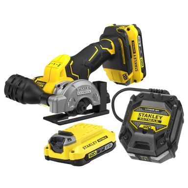 STANLEY SFMCM300D2-QW Vinkelkap-& gersåg med batteri och laddare
