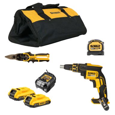 Dewalt DCK620D2B-QW Gipsskruvdragarkit med batteri och laddare