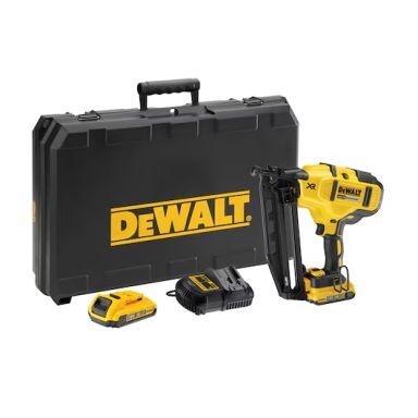 Dewalt DCN660D2-QW Akkuviimeistelynaulain 2 x 18V XR 2,0 Ah -akkua, laturi ja laukku