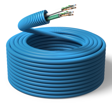 PM FLEX 2xF/UTP6A Multimediakaapeli esireititetty, 25 mm x 100 m