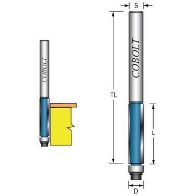 Cobolt 305-032 Kantfres med styrelager