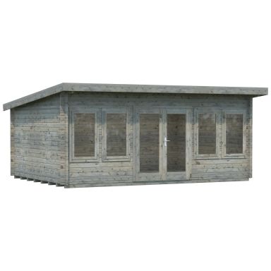 Palmako Lisa Stuga 20,1 m²/inv. 19,4 m², grå impregnerad