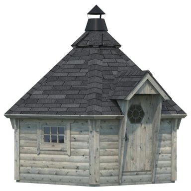 Palmako Eva Grillkåta 9,2 m²/inv. 8,7 m², grå impregnerad