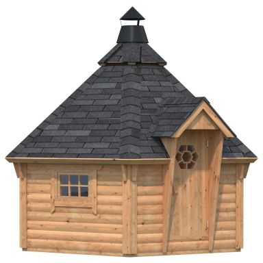 Palmako Eva Grillkåta 9,2 m²/inv. 8,7 m², brun impregnerad