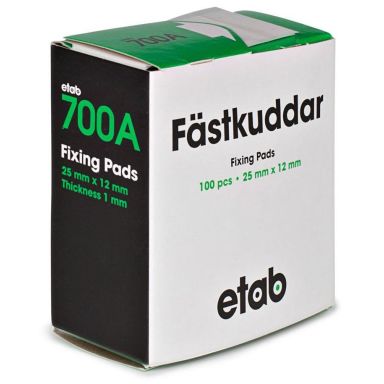 etab 700A2512Vit Festeklosser 25x12 mm, 100-pakning