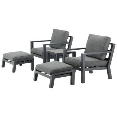 Venture Home Barcelona 1028-408 Loungeset stolar, pallar, bord, grått