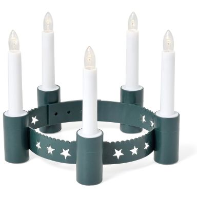 Konstsmide 1182-000 Lucia-LED-kruunu 5 kynttilää