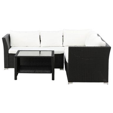 Venture Home Haiti 1541-238 Loungeset soffa, bord, svart/vitt