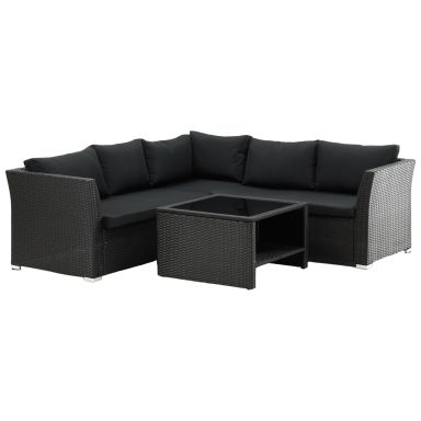 Venture Home Haiti 1542-238 Loungeset bord, soffa, svart