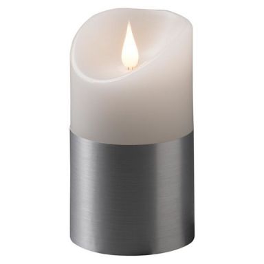 Konstsmide 1820-300 LED-kynttilä koristeella, hopea