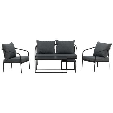 Venture Home Sopot 2044-408 Loungeset bord, soffa, fåtöljer, grått