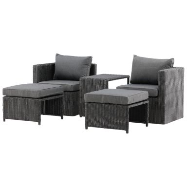 Venture Home Quad 2052-001 Loungeset stolar, pallar, bord, grått