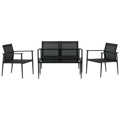 Venture Home Break 2072-408 Loungeset soffa, bord, fåtöljer, svart
