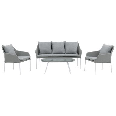 Venture Home Spoga 2077-400 Loungeset soffa, bord, fåtöljer, vitt/grått