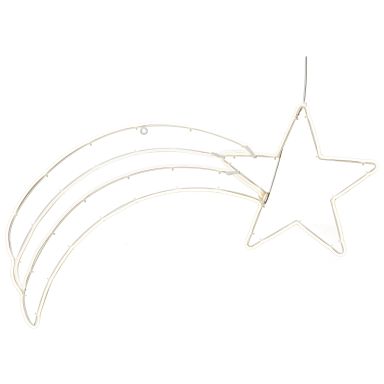 Konstsmide 3079-102 Dekorationsbelysning metallkomet med ljusslang, IP44