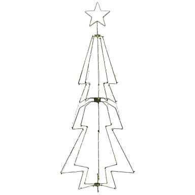 Konstsmide 3947-987 Metallgran mørkegrønn, med toppstjerne