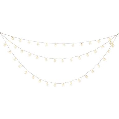 Konstsmide 4042-103 Ljusslinga gardin av snöflingor