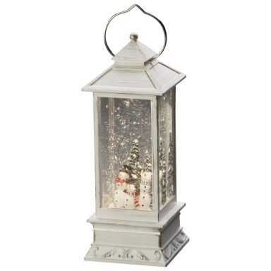 Konstsmide 4365-200 Lykta vattenfylld, vit snögubbe
