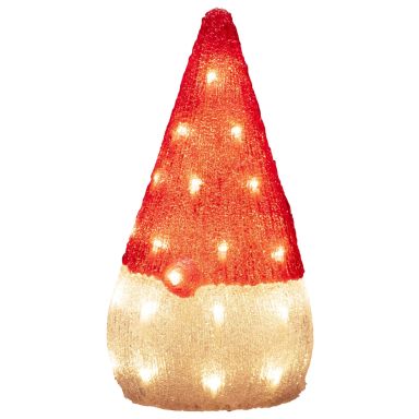 Konstsmide 6238-103 Dekorationsbelysning tomte, akryl, 37 cm, 32 LED