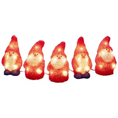 Konstsmide 6240-103 Valokoriste tonttu, akryyli, 5 kpl, 40 LEDiä