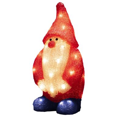Konstsmide 6242-103 Dekorationsbelysning nisse, akryl, 36 cm, 32 LED'er