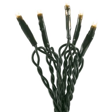 Konstsmide 6351-820 Ljusslinga amber, mörkgrön kabel
