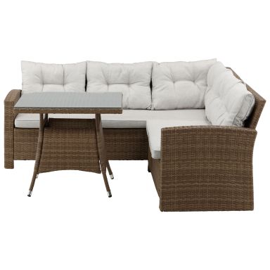 Venture Home Watford 7218-007 Loungeset soffa, bord, grått/natur
