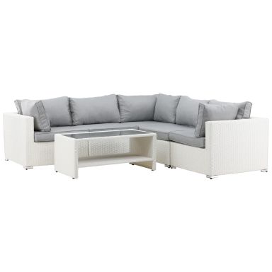 Venture Home Amazon 9140-010 Loungeset soffa, bord, vitt/grått